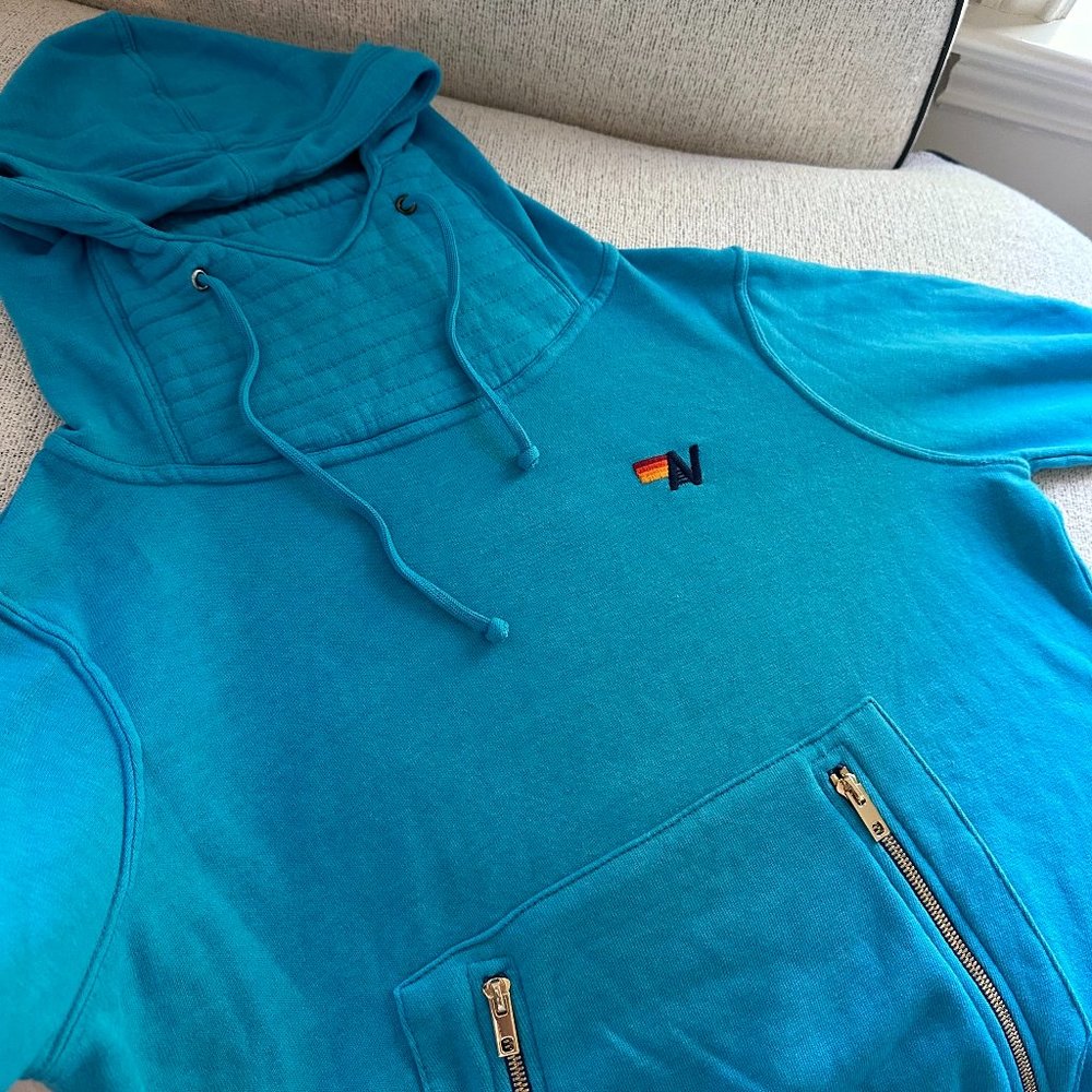 aviator nation ninja pullover hoodie blue